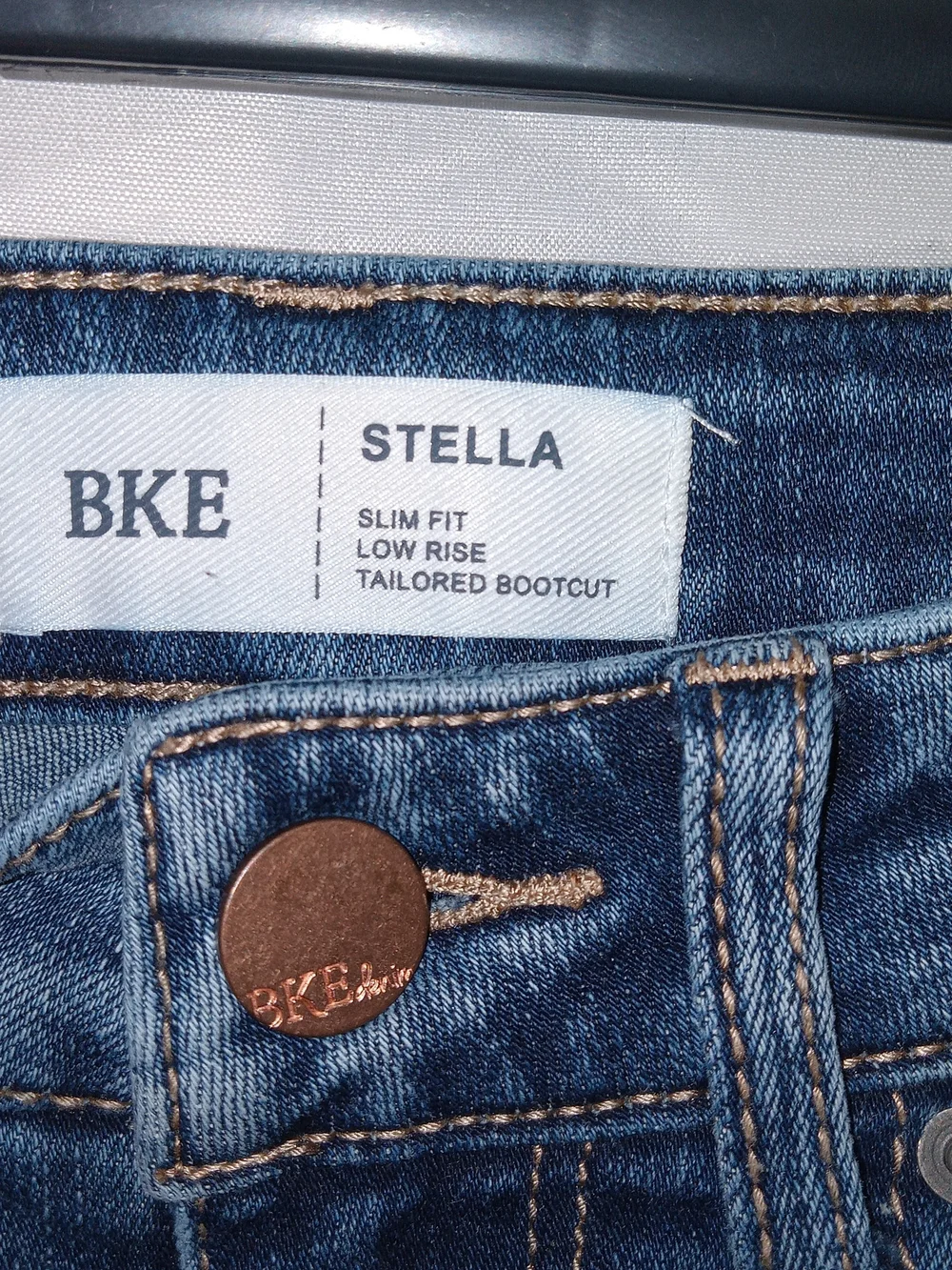 BKE Jeans Women 24x29 Blue Stella Low Rise Slim Fit Bootcut Distressed Western